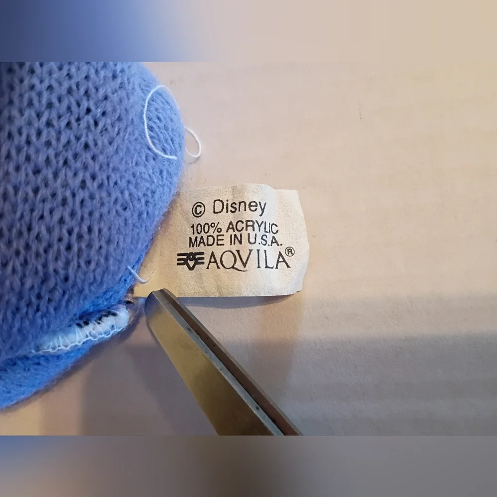 VTG Disney Knit Beanie with Character Design - Black, White, and‎ Purple